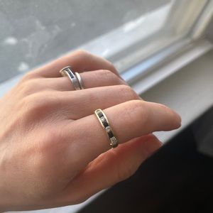 Vintage Channel Set B&W Stone Ring